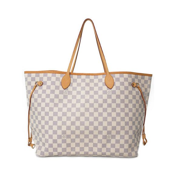 Louis Vuitton Azur Tote Neverfull White Bag Damier GM - Picture 2 of 8